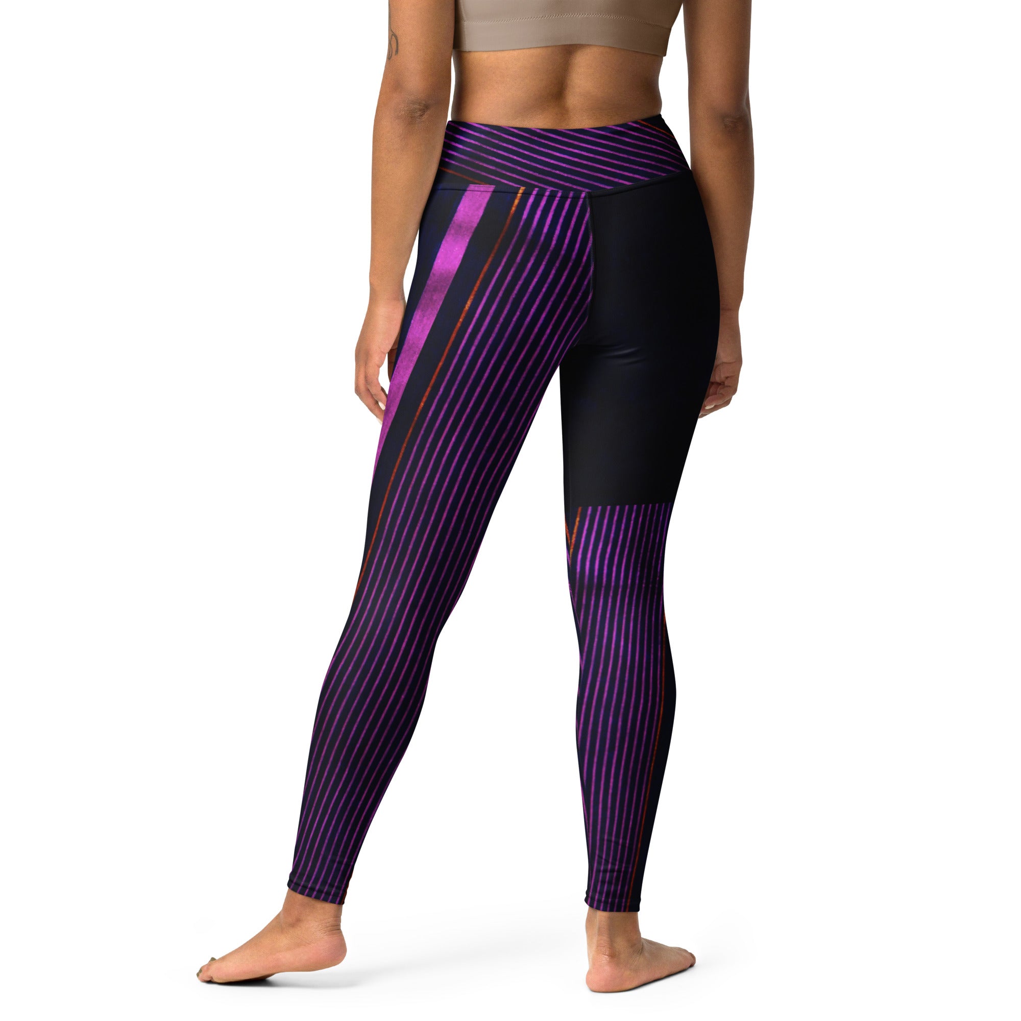 Dance Leggings. Yoga Pants. Gym or Workout High Waist Leggings. "Peppermint" Streetwear by WickedYo.